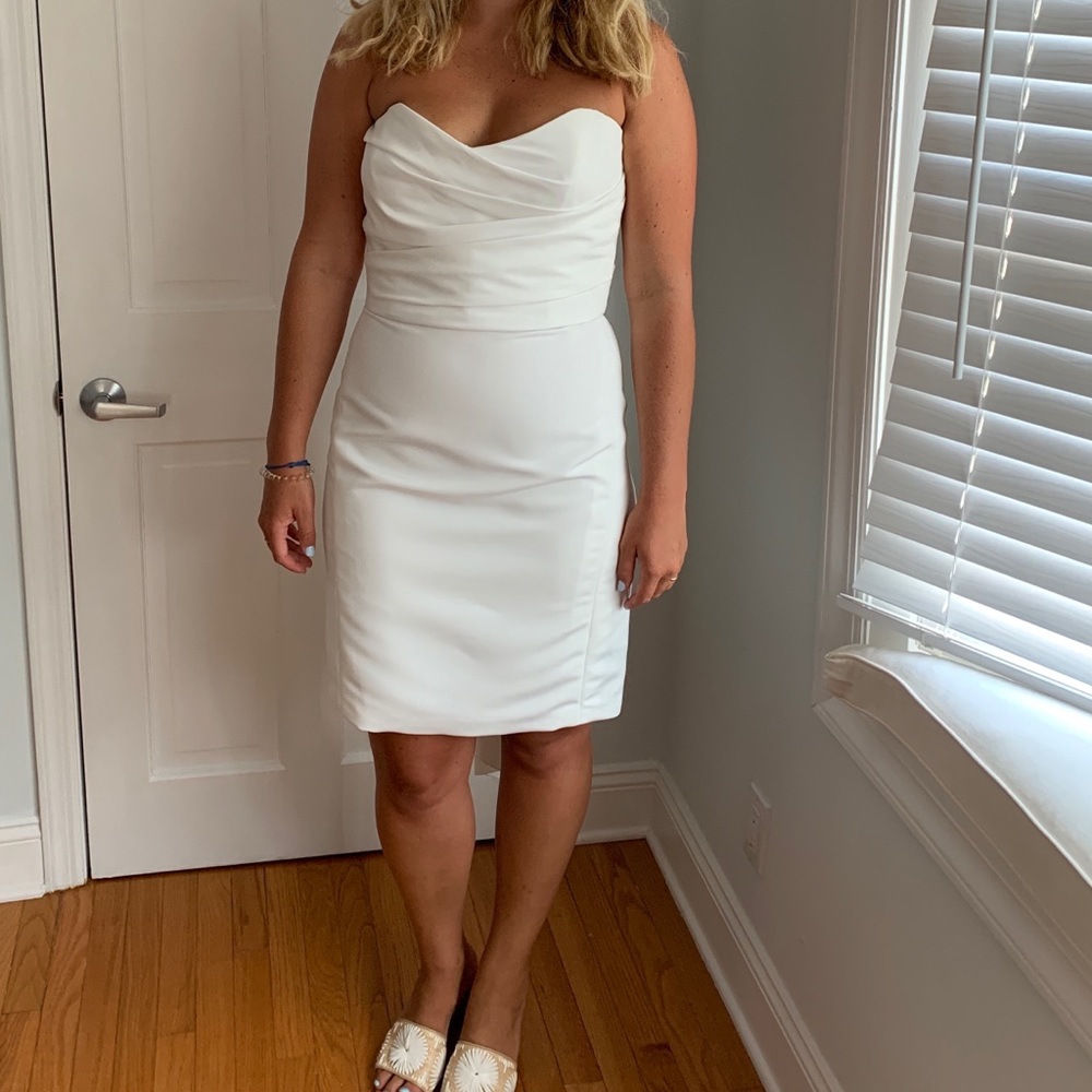 Amsale Bow Back Dress